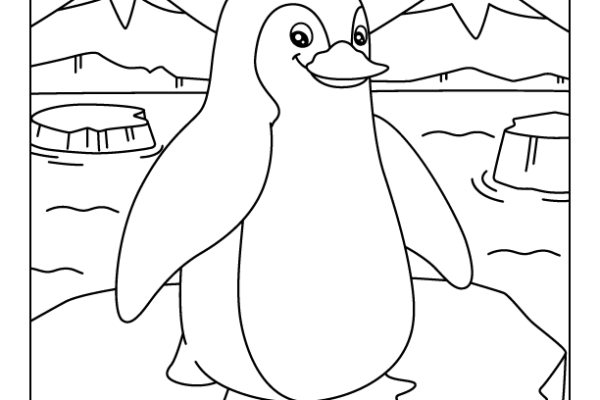 Penguin Coloring Page