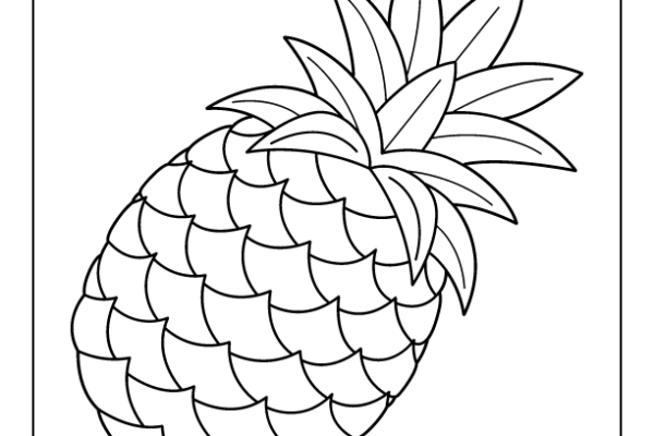 Pineapple Coloring Page