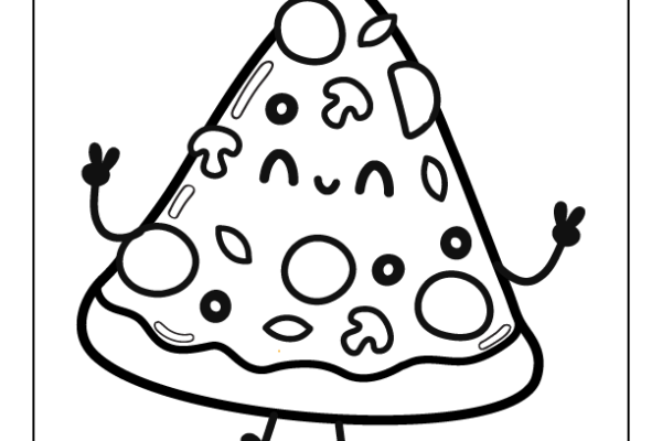 Pizza Coloring Page