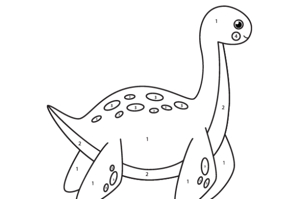 Plesiosaurus Color by Number