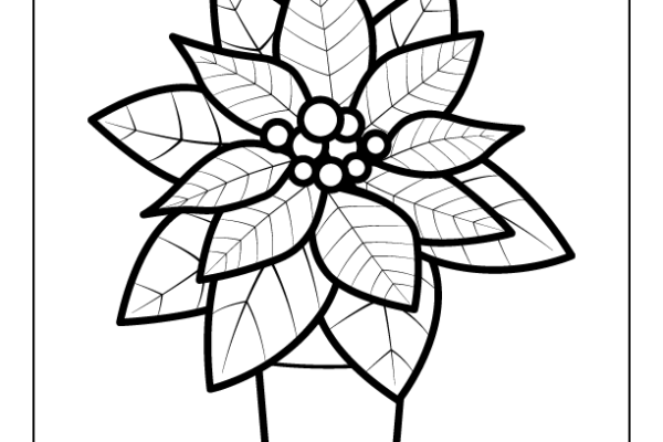 Poinsettia Coloring Page