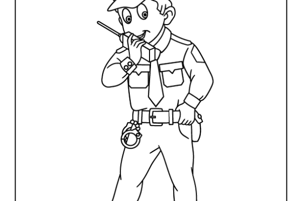 Policeman Coloring Page