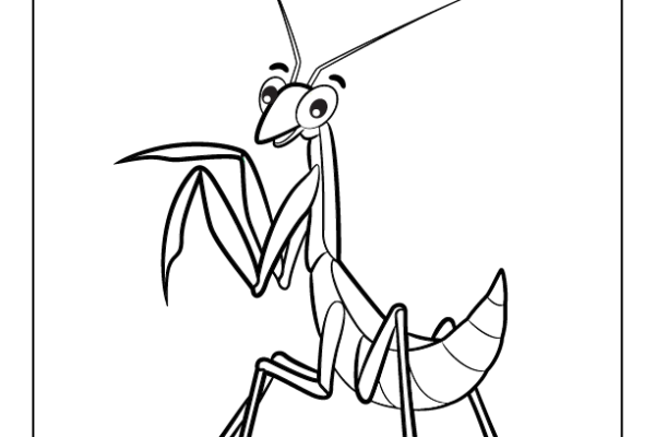 Praying mantis Coloring Page