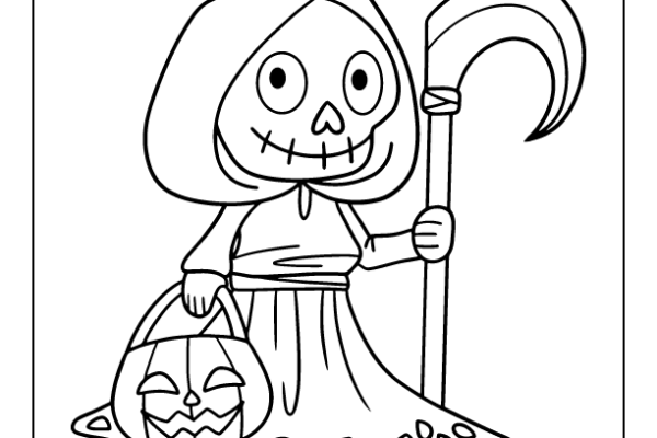 Reaper Halloween Coloring Page