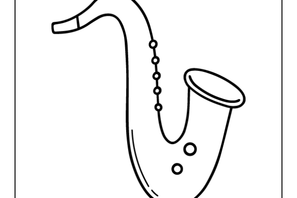 Saxophone Coloring Page