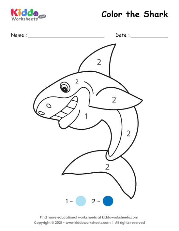 Shark Color by Number