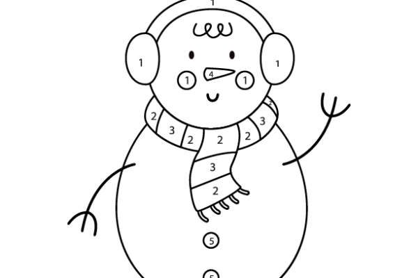 Snowman Color by Number