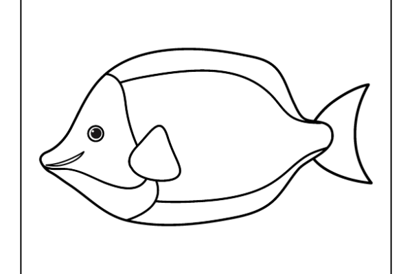 Tangs Fish Coloring Page