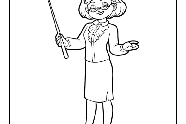 Teacher Coloring Page