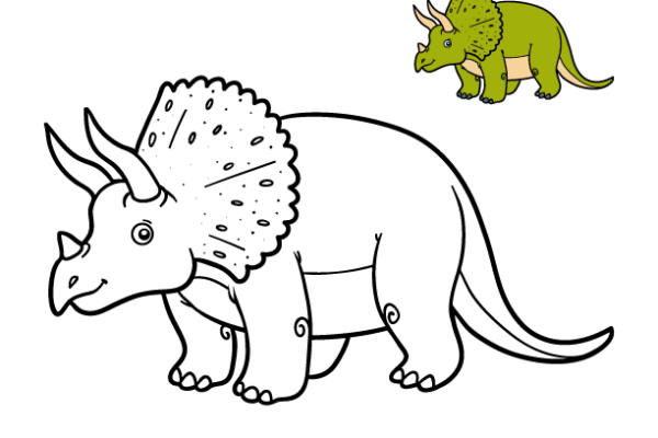 Triceratops Coloring Page