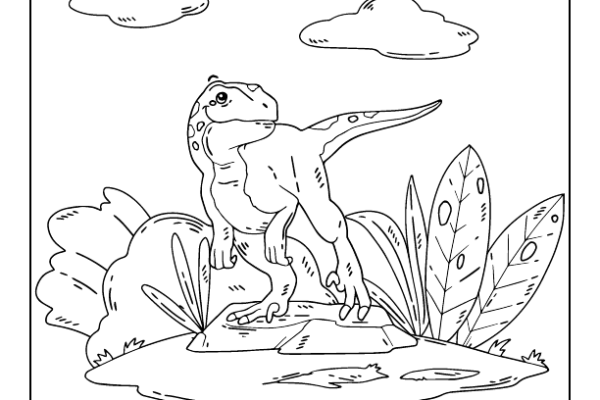 Velociraptor Coloring Page