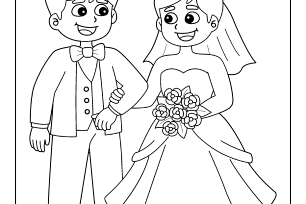 Wedding Day Coloring Page