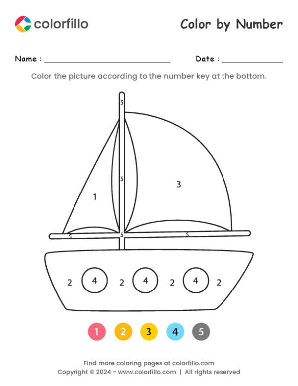 Yacht Color by Number